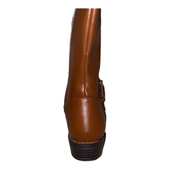 Karen Scott Deliee Wide-Calf Riding Boots Cognac Brown 6.5M New - Picture 5 of 7